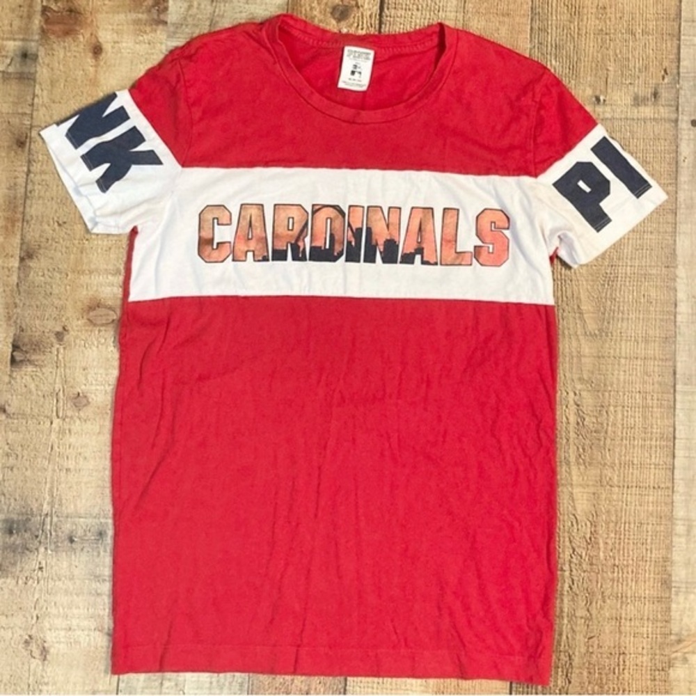 PINK Victoria\'s Secret St Louis Cardinals MLB T-Shirt‎ Red White XS